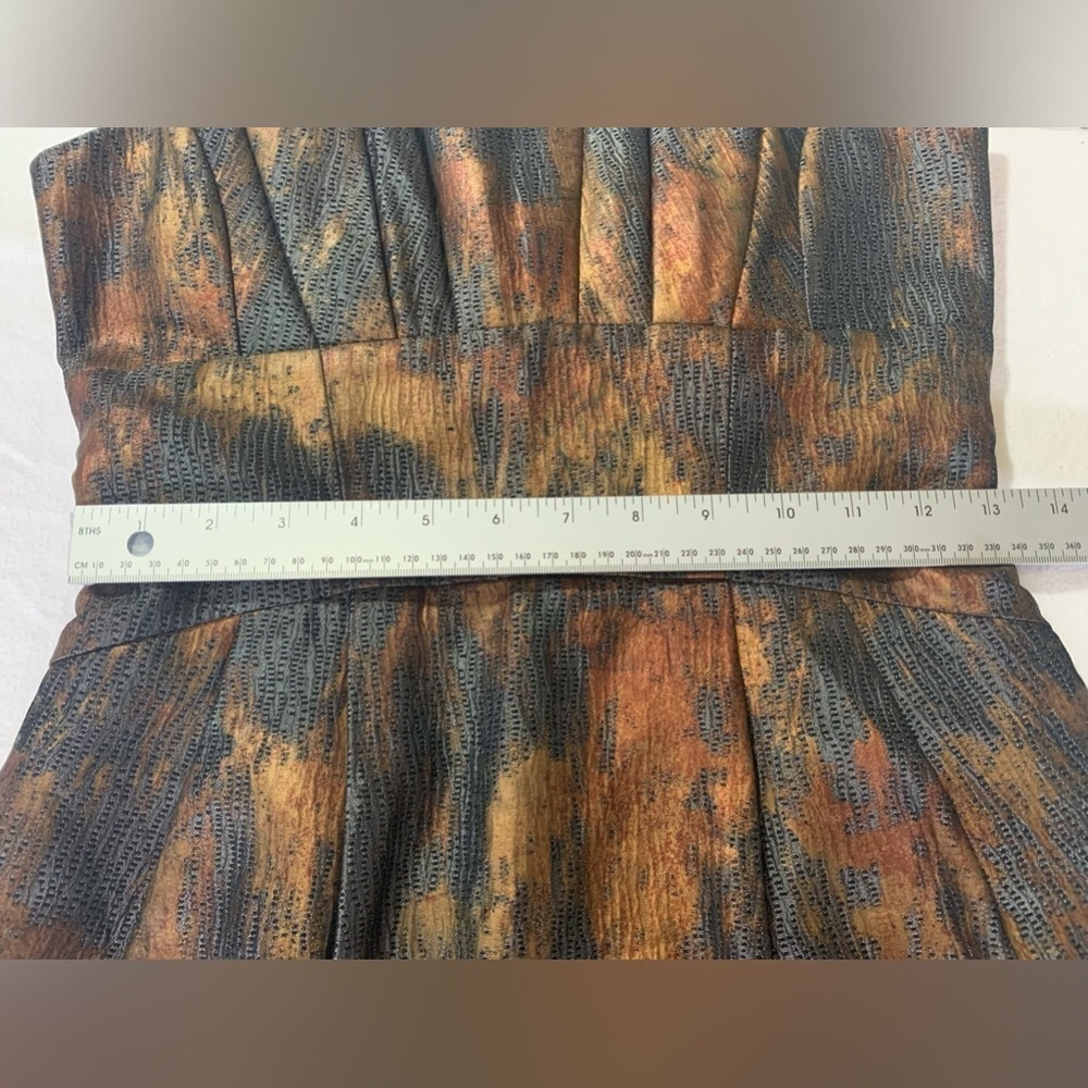 🆕 Cue Mini Dress Event Party Grad Strapless Removable Straps Bronze Grey 8 - Picture 13 of 16